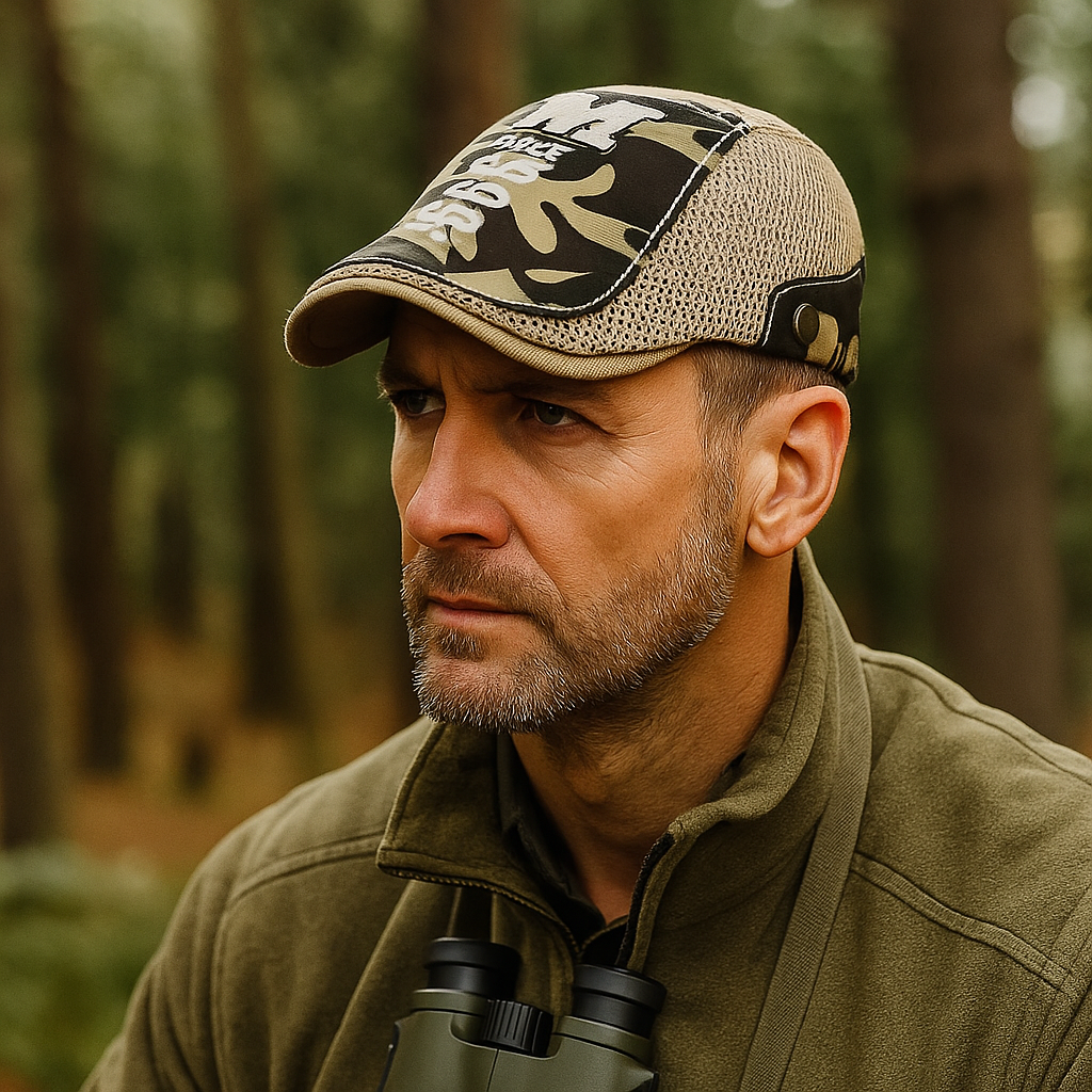 Camouflage Herren-Cap mit und ohne Mesh-Einsatz | Atmungsaktive Sommer-Basecap Outdoor Herrencaps