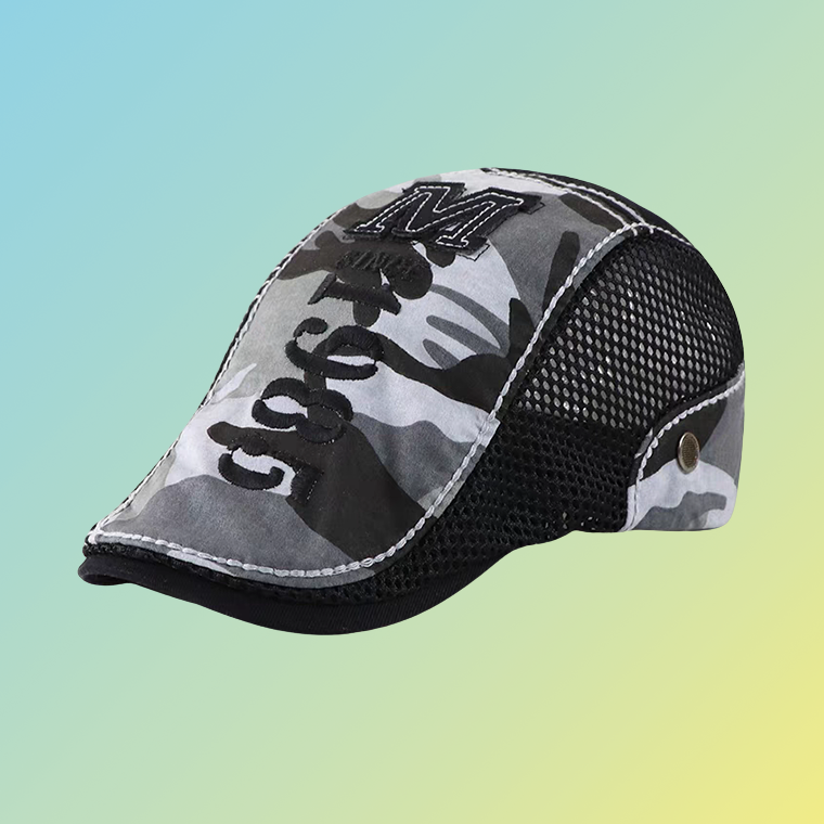 Camouflage Herren-Cap mit und ohne Mesh-Einsatz | Atmungsaktive Sommer-Basecap Outdoor Herrencaps