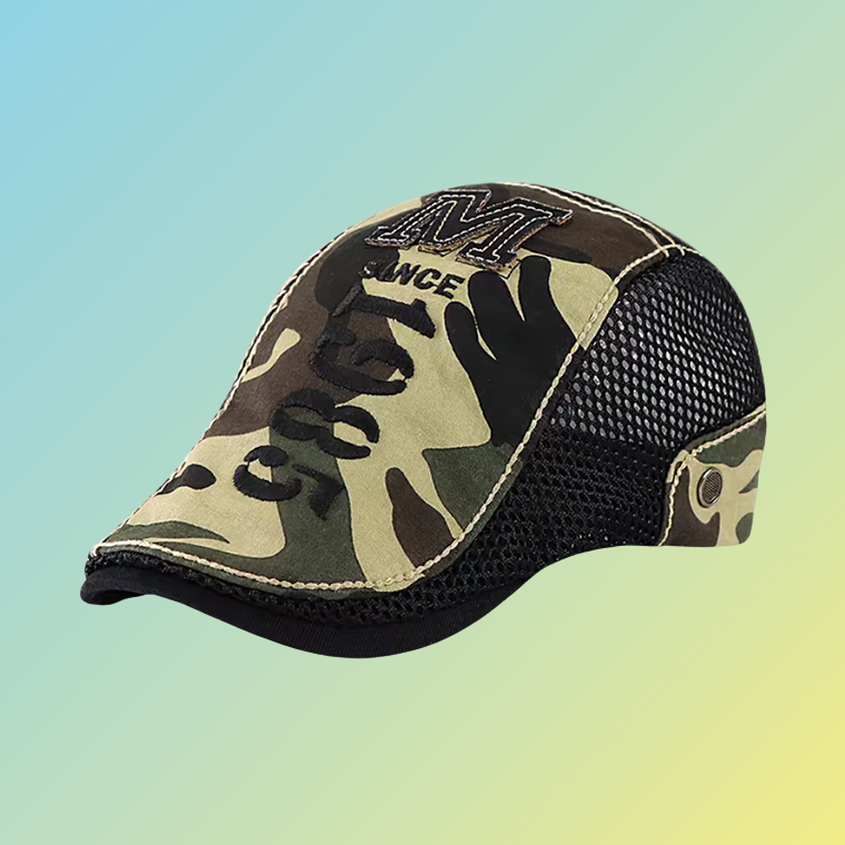 Camouflage Herren-Cap mit und ohne Mesh-Einsatz | Atmungsaktive Sommer-Basecap Outdoor Herrencaps
