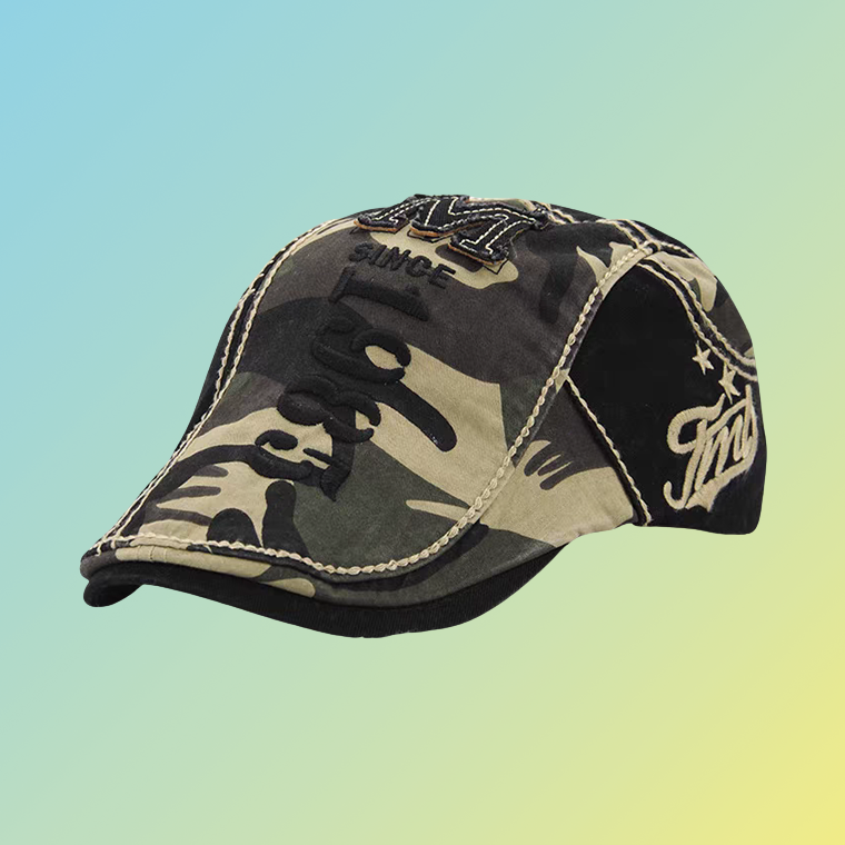 Camouflage Herren-Cap mit und ohne Mesh-Einsatz | Atmungsaktive Sommer-Basecap Outdoor Herrencaps