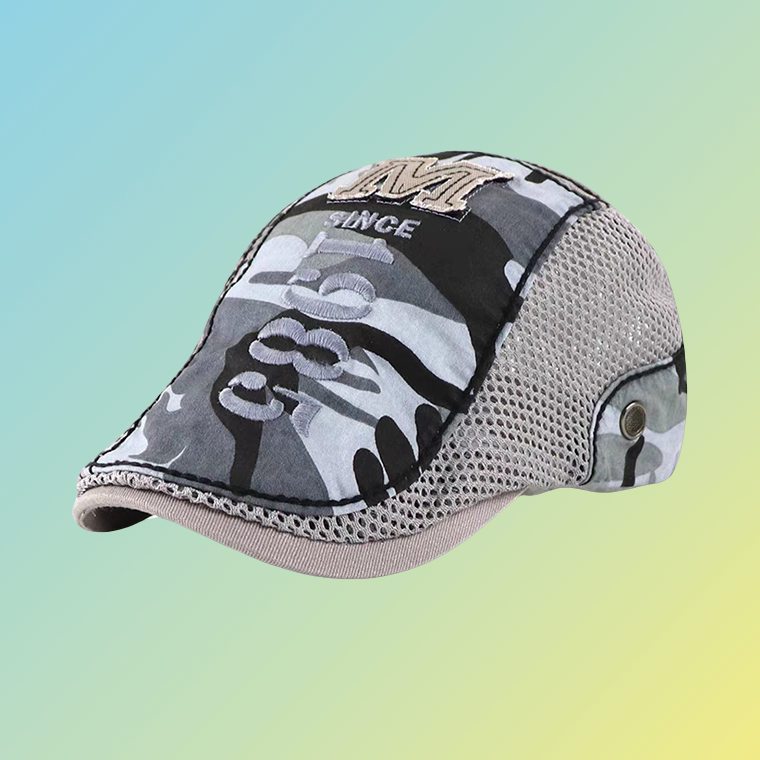 Camouflage Herren-Cap mit und ohne Mesh-Einsatz | Atmungsaktive Sommer-Basecap Outdoor Herrencaps