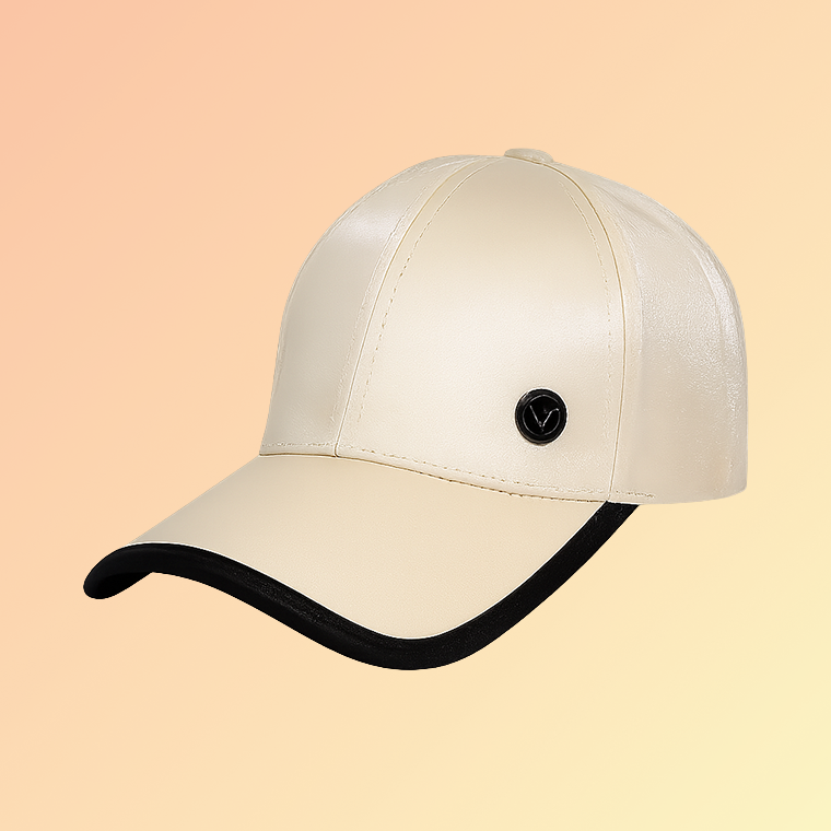 Damen Glanz-Baseball Cap Silber – Verstellbar mit „M“-Emblem Damencaps