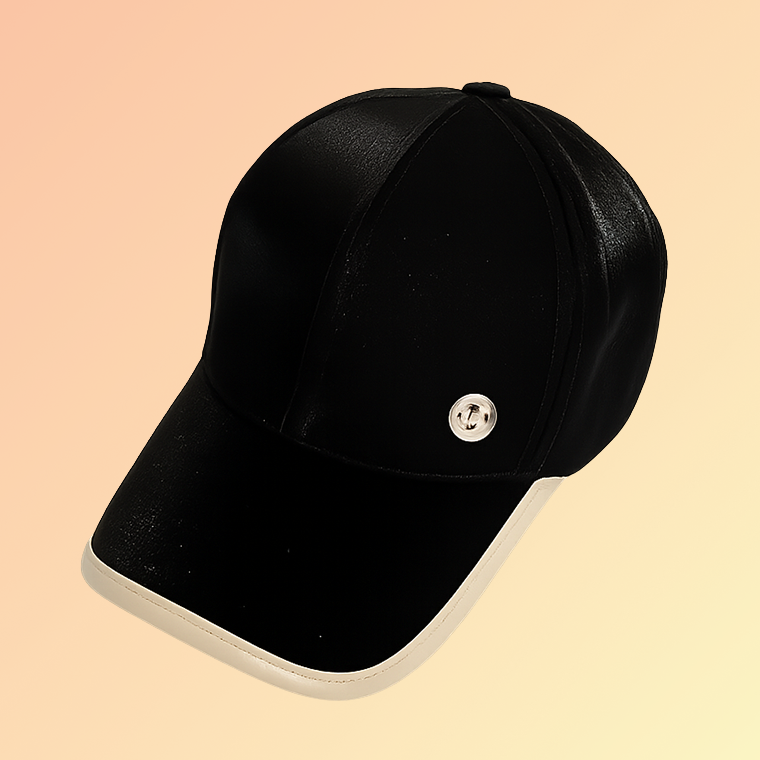 Damen Glanz-Baseball Cap Silber – Verstellbar mit „M“-Emblem Damencaps