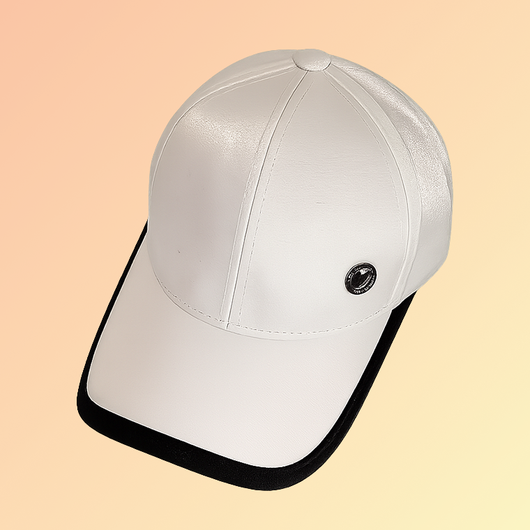Damen Glanz-Baseball Cap Silber – Verstellbar mit „M“-Emblem Damencaps