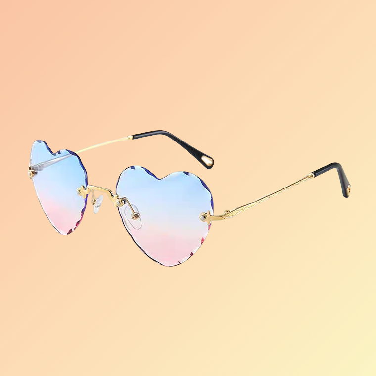 Herz-Sonnenbrille für Damen – Farbverlauf & UV400 | Festival Look Sonnenbrillen