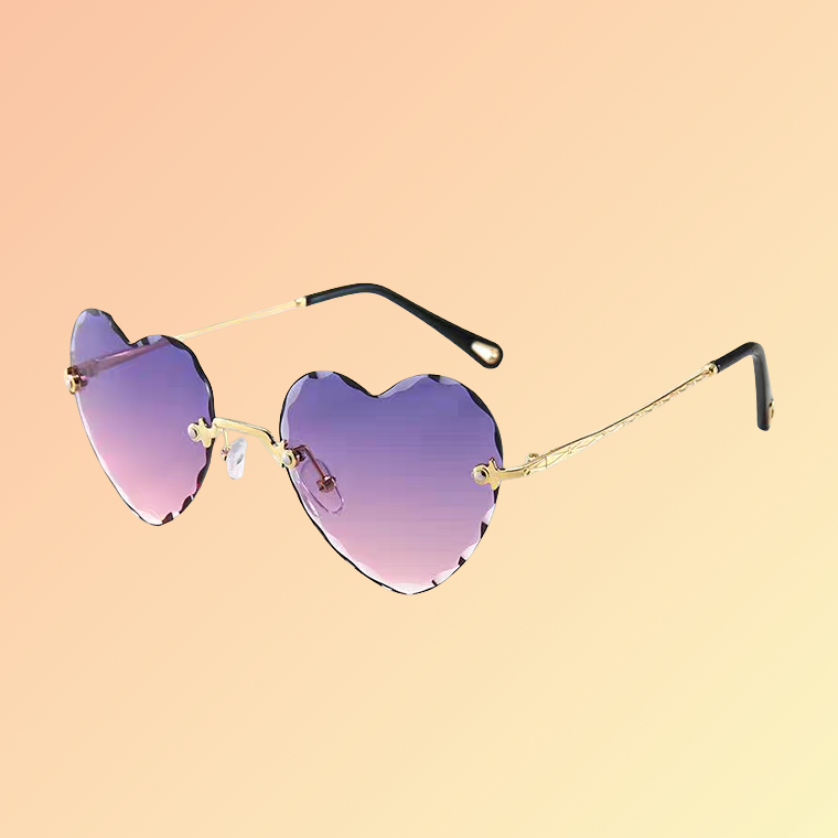 Herz-Sonnenbrille für Damen – Farbverlauf & UV400 | Festival Look Sonnenbrillen