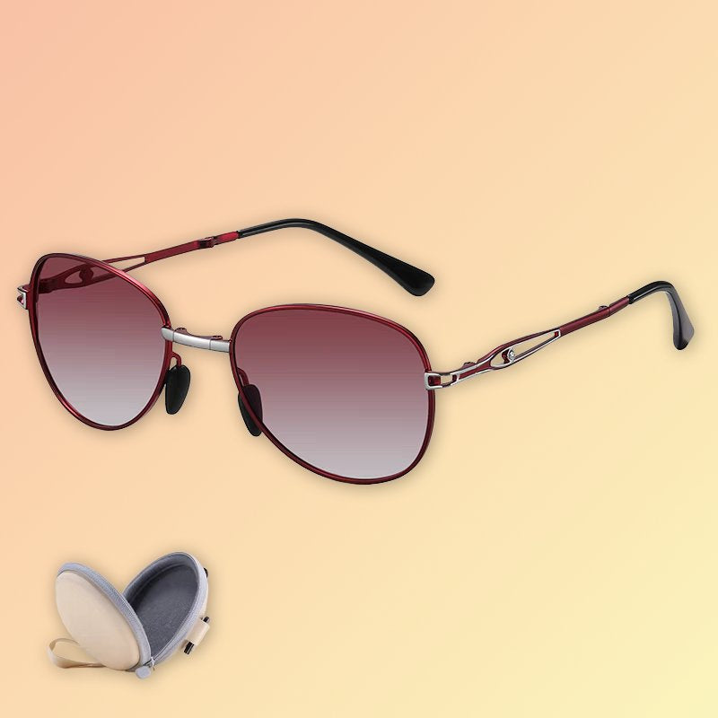 Polarisierte Damen-Sonnenbrille mit Lichtwechsel – UV400 & Etui Sonnenbrillen