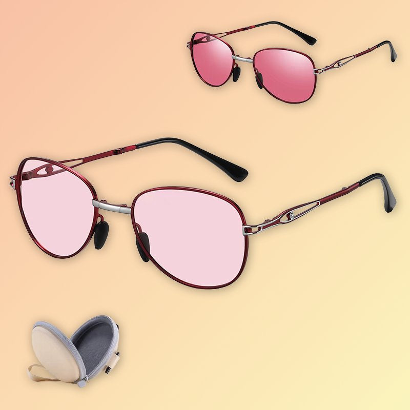 Polarisierte Damen-Sonnenbrille mit Lichtwechsel – UV400 & Etui Sonnenbrillen