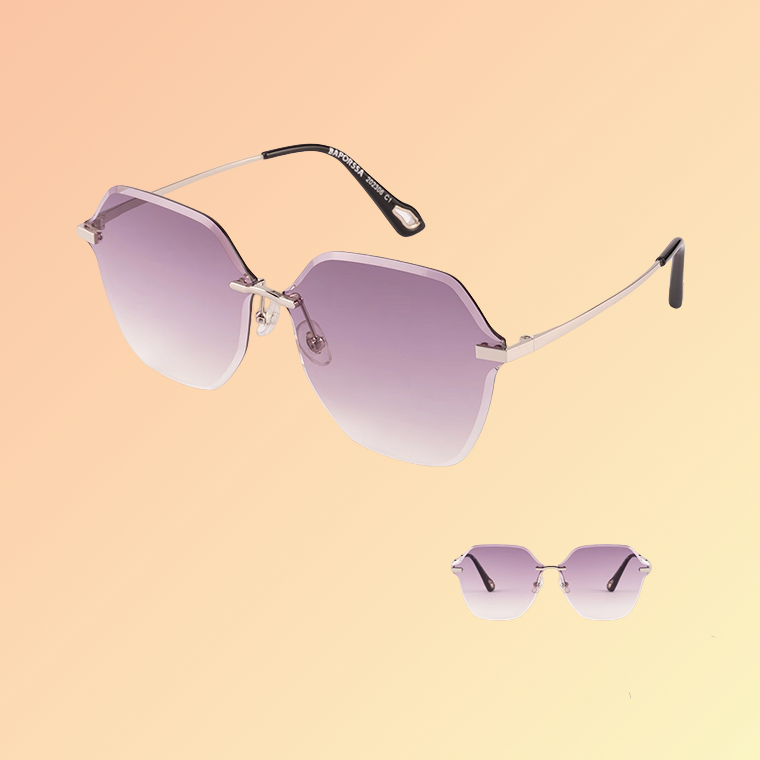 Randlose Damen-Sonnenbrille mit Lila-Verlauf – Elegant & UV400 Sonnenbrillen