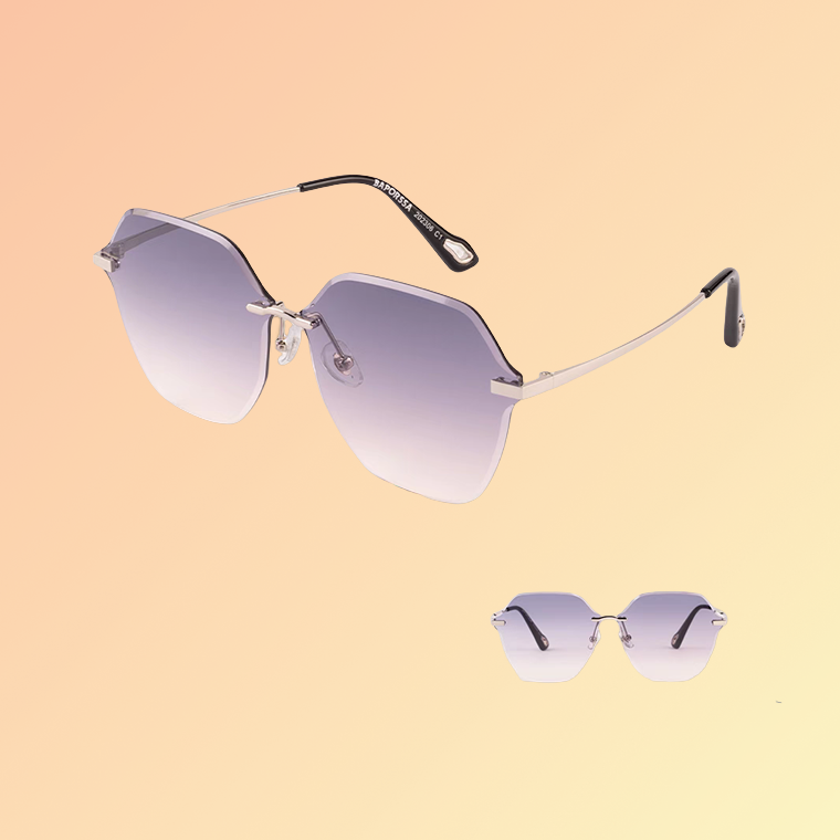 Randlose Damen-Sonnenbrille mit Lila-Verlauf – Elegant & UV400 Sonnenbrillen