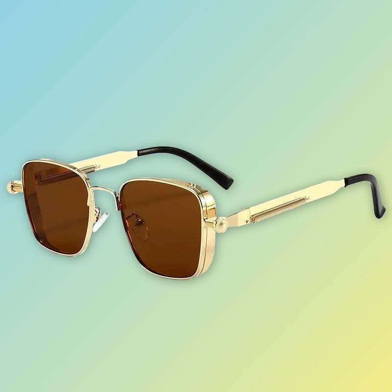 Retro Herren-Sonnenbrille – Steampunk Metallrahmen mit UV400-Schutz Sonnenbrillen