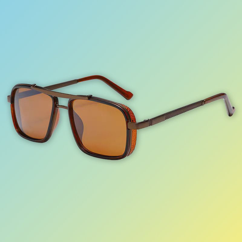 Retro Sonnenbrille Herren – Polarisierend, Doppelsteg & UV-Schutz Sonnenbrillen