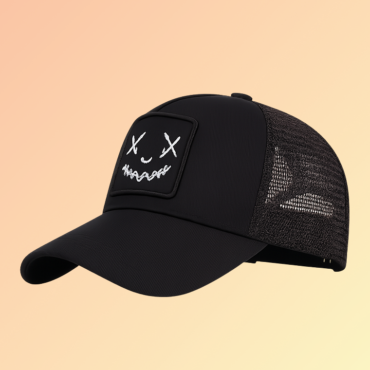 Smile Face Baseball Cap – Stickerei-Trucker Cap Unisex Damencaps, Herrencaps