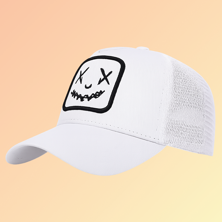 Smile Face Baseball Cap – Stickerei-Trucker Cap Unisex Damencaps, Herrencaps