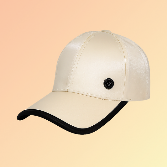 Damen Glanz-Baseball Cap Silber – Verstellbar mit „M“-Emblem Damencaps
