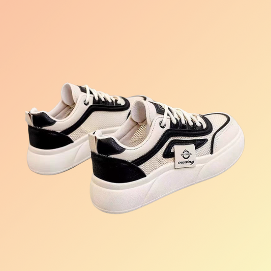 Damen-Sneaker Mesh Schwarz Beige – Leicht & Modern Damen-Sneaker