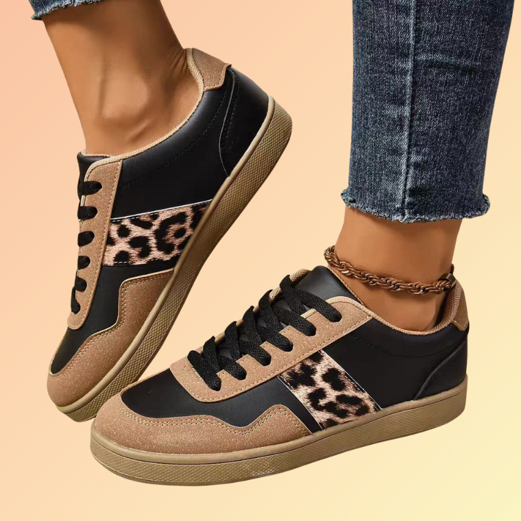 Damen-Sneaker mit Leopardenmuster – Modischer Freizeitschuh Freizeitschuhe