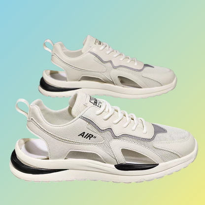 Herren Outdoor-Sommerschuhe mit Cut-Out – Atmungsaktive Sneaker mit offener Ferse
