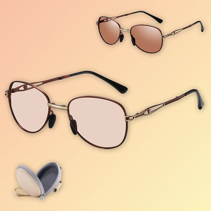 Polarisierte Damen-Sonnenbrille mit Lichtwechsel – UV400 & Etui Sonnenbrillen