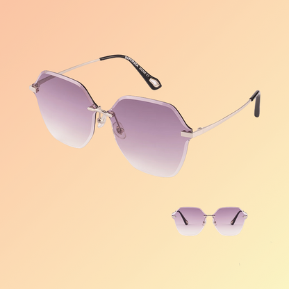 Randlose Damen-Sonnenbrille mit Lila-Verlauf – Elegant & UV400 Sonnenbrillen