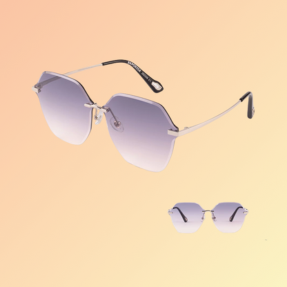 Randlose Damen-Sonnenbrille mit Lila-Verlauf – Elegant & UV400 Sonnenbrillen