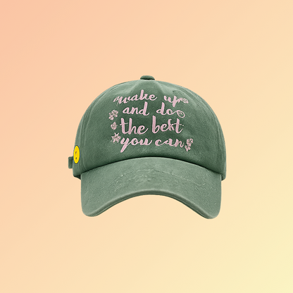 Vintage Cap „Do the Best You Can“ – Baseball Cap mit Stickerei Damecaps