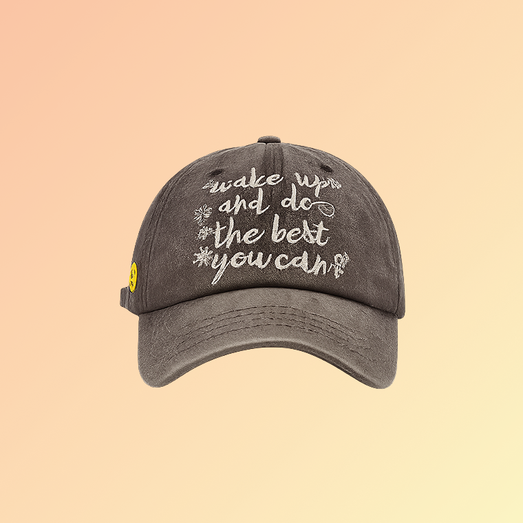 Vintage Cap „Do the Best You Can“ – Baseball Cap mit Stickerei Damecaps