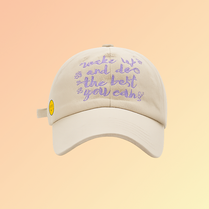 Vintage Cap „Do the Best You Can“ – Baseball Cap mit Stickerei Damecaps