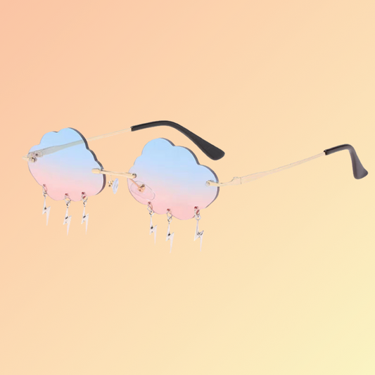 Wolken-Sonnenbrille mit Blitzanhängern – Cosplay & Festival Eyewear Sonnenbrillen