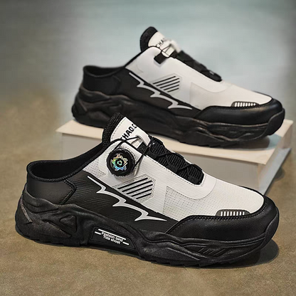Herren Sommer-Halbschuhe mit Drehverschluss & offener Ferse – Größe 40–46