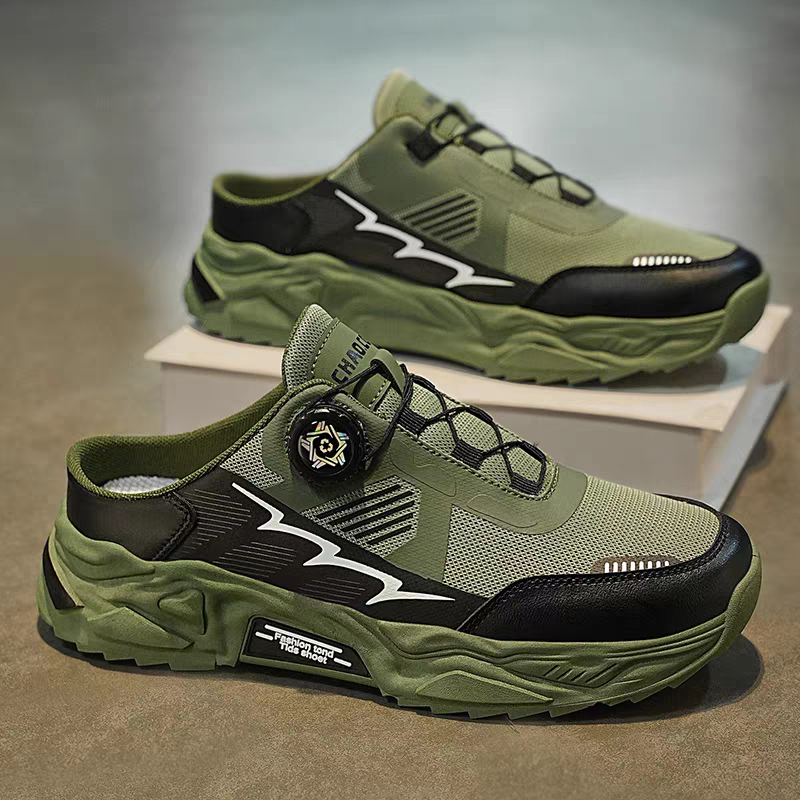 Herren Sommer-Halbschuhe mit Drehverschluss & offener Ferse – Größe 40–46